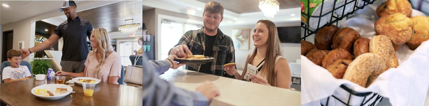 Family, Couple with Cookies, and bagels