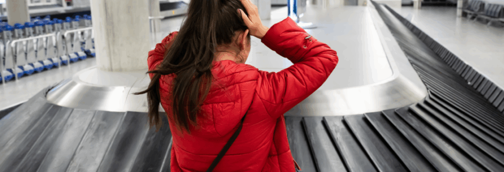 Woman upset over lost airport luggage