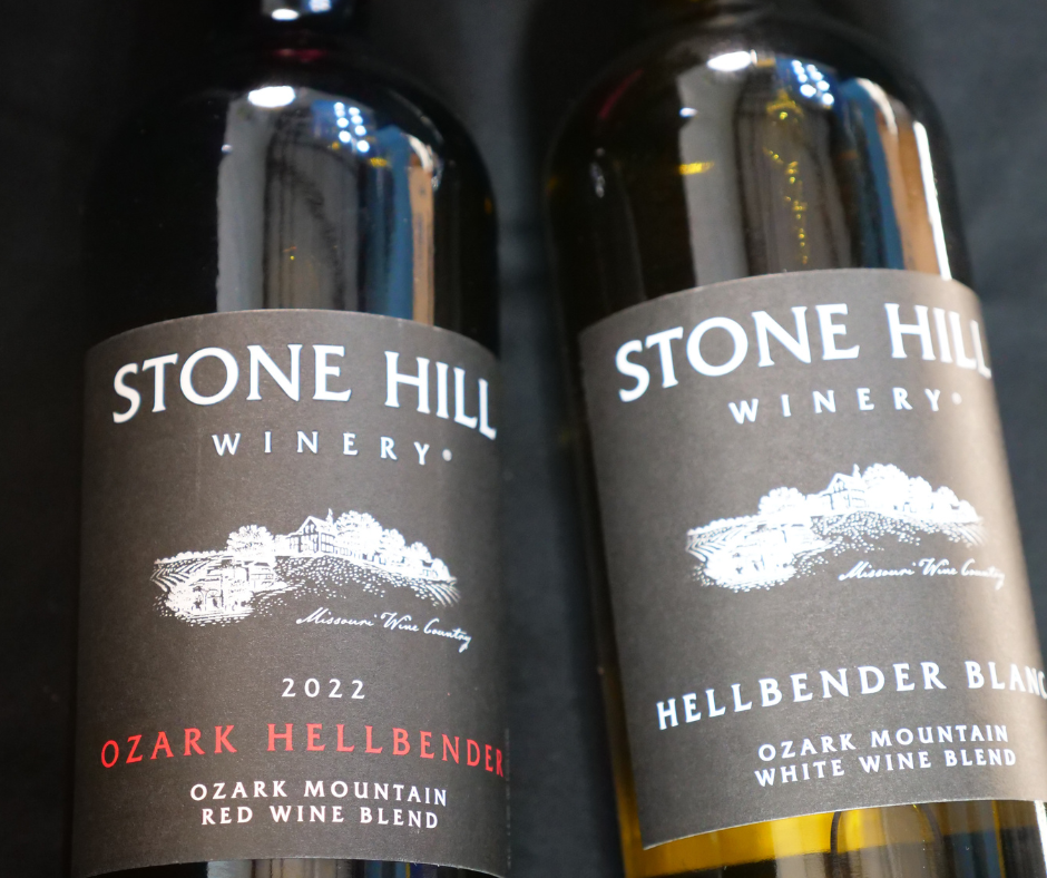 Red and White Wine From Stone Hill Winery